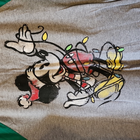 Christmas Mickey Mouse Baseball Tee - Picture 2 of 4